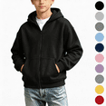 thumbnail image 1 of Nugftut Boys Sweatshirts Full Zip Up Long Sleeve Hoodies with Front Pockets Casual Sweatshirts Size 4-5, 1 of 8