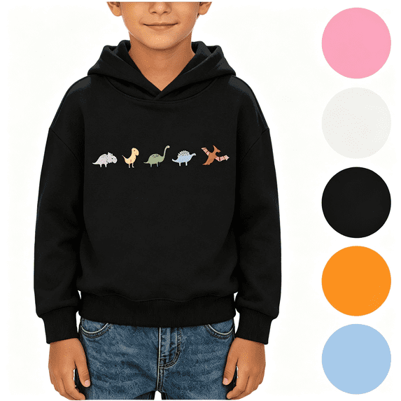Nugftut Boys Sweatshirts Graphic Print Pullover Hoodies for Kids Casual Hooded Sweatshirts Size 7-8