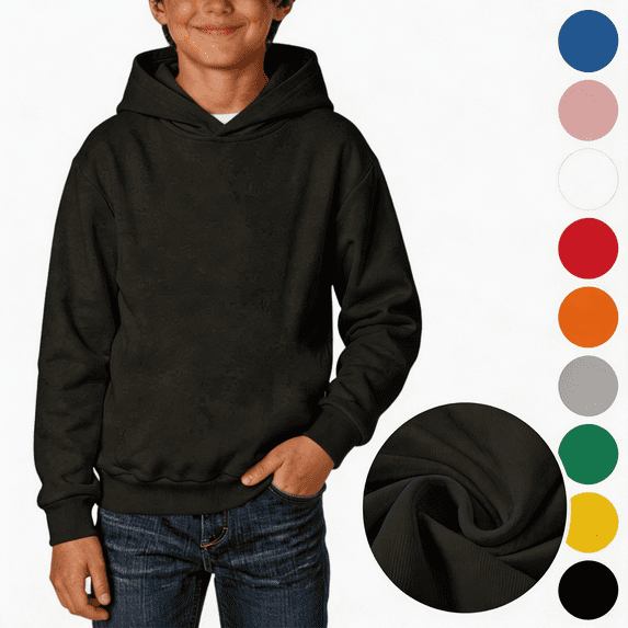 Nugftut Boys Sweatshirts Pullover Hoodies for Kids Casual Long Sleeve Hooded Sweatshirts for Daily Wear Size 3-4