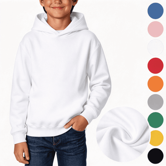 Nugftut Boys Sweatshirts Pullover Hoodies for Kids Casual Long Sleeve Hooded Sweatshirts for Daily Wear Size 7-8