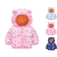 thumbnail image 1 of Nugftut Girls Boys Puffer Jackets Size 2-3Years Winter Coat Lightweight Printed Hooded Coat with Ears Warm Kids Clothing, 1 of 8