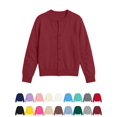 thumbnail image 1 of Nugftut Girls Cardigan Sweaters Button Down Crew Neck Knit Lightweight Soft Cardigans School Uniform Sweaters Size 8-9Years, 1 of 8