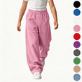 thumbnail image 1 of Nugftut Girls Sweatpants Elastic Waist Loose Wide Leg Pants with Pockets Sizes 9-10, 1 of 9