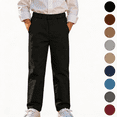 thumbnail image 1 of Nugftut Pants for Boys Relaxed Straight‑Leg Pants with Pocket Elastic Waist Classic Casual Dress Pants Sizes 5, 1 of 9