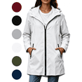 thumbnail image 1 of Nugftut Rain Jackets for Women Hooded Pockets Full ZipWaterproof Windbreaker Lightweight Rain Jackets,M, 1 of 8