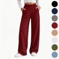 thumbnail image 1 of Nugftut Sweatpants for Women Wide Leg Elastic Waisted Baggy Track Pants Drawstring Casual Lounge Pants with Pockets, 1 of 6