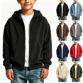 thumbnail image 1 of Nugftut Sweatshirts for Boys Corduroy Full-Zip Hooded Long Sleeve Sweatshirts Size 3-4 Black, 1 of 8