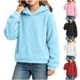 thumbnail image 1 of Nugftut Sweatshirts for Girls Fleece Hooded Sweatshirts Casual Long Sleeve Hoodies with Front Pockets for Daily School Outdoor Wear, 1 of 9