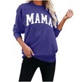 thumbnail image 1 of Nugftut Sweatshirts for Women Letter Printed Plain Sweatshirts Crew Neck Long Sleeve Casual Loose Pullover Top, 1 of 5