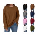 thumbnail image 1 of Nugftut Sweatshirts for Women Round Neck Long Sleeve Pullover Tops Fashion Casual Pullover Shirts, 1 of 6