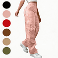 thumbnail image 1 of Nugftut Womens Cargo Pants with Pockets Straight Leg Drawstring Waist Outdoor Jogger Trousers Loose Casual Work Pants, 1 of 8