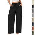 thumbnail image 1 of Nugftut Womens Cargo Pants with Pockets Casual Hiking Pants Lightweight Outdoor Travel Pant S-2XL, 1 of 8