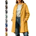 thumbnail image 1 of Nugftut Womens Rain Jacket Waterproof Windbreaker Long Raincoat with Hood,S, 1 of 8