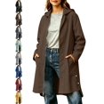 thumbnail image 1 of Nugftut Womens Rain Jacket Waterproof Windbreaker Long Raincoat with Hood,XXL, 1 of 8