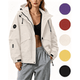 thumbnail image 1 of Nugftut Womens Rain Jacket Waterproof Windproof Zip up Hooded Outdoor Hiking Rain Jackets，XXL, 1 of 8