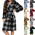 thumbnail image 1 of Nugftut Womens Robes Fleece Plush Soft, Fluffy Fuzzy Cozy Warm Bathrobes, Shower Spa House Long Robe for Women, 1 of 6