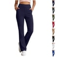 thumbnail image 1 of Nugftut Womens Yoga Pants Straight Leggings Casual Gym Pants Standard Length,No Front Seam,High Waist,Soft,Booty Lifting, 1 of 7