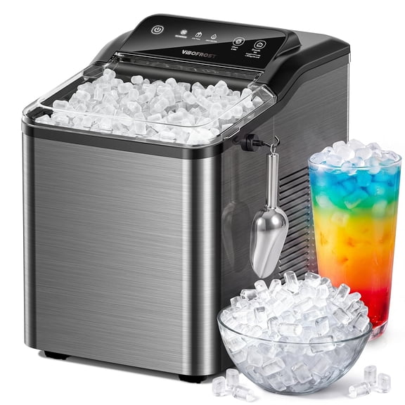 Nugget Ice Maker Countertop, 35lbs/24H Sonic Pebble Ice Machine