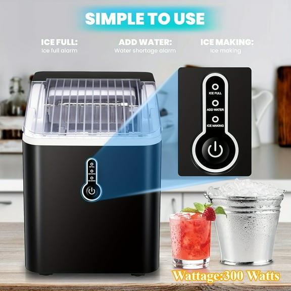 Nugget Ice Maker Countertop, 35lbs/26lbs Pebble & Bullet Ice Maker Machine, Self-Cleaning Sonic Ice Maker with Ice Scoop & Basket for Home, Kitchen, Office (Silvery)