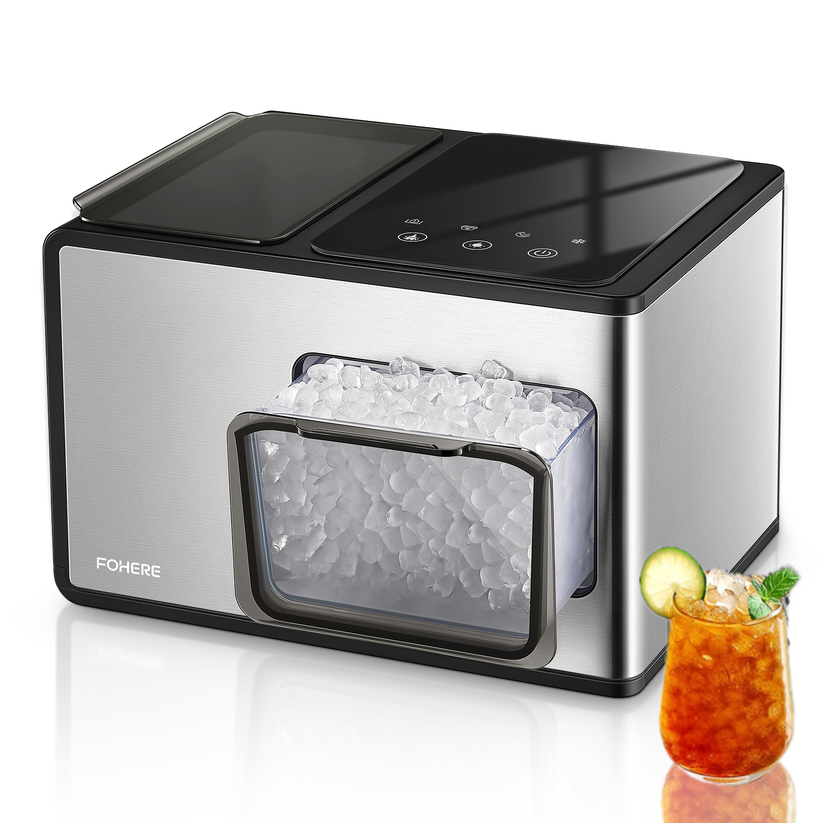 Frigidaire 44 lbs. Crunchy Chewable Nugget Ice Maker EFIC235, Stainless Steel