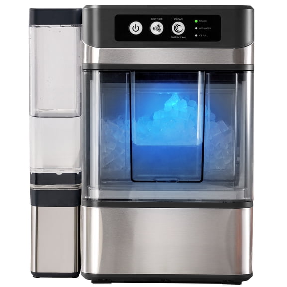 Nugget Ice Maker Countertop with 0.8Gal Removable Tank, 41Lbs/24H, One-Touch Fast Ice in 6 Mins, Self-Cleaning & Ultra Quiet for Home/Office/Party