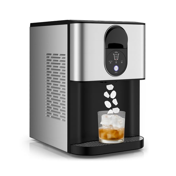 Nugget Ice Maker Countertop with Self Dispensing Pellet Ice, Soft Chewable Ice Maker Machine