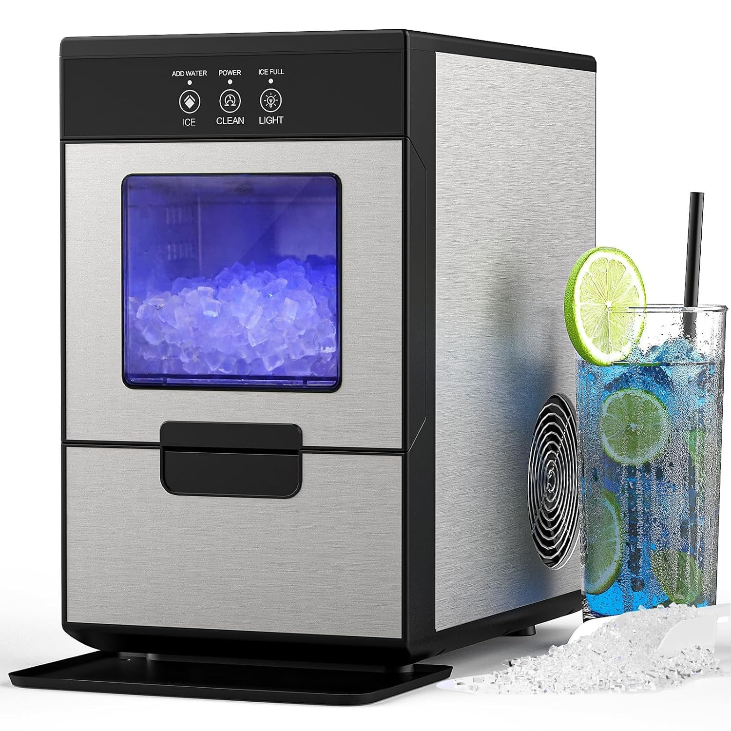 Nugget Ice Makers Countertop, 44lbs/24H Portable Ice Machine with Soft ...