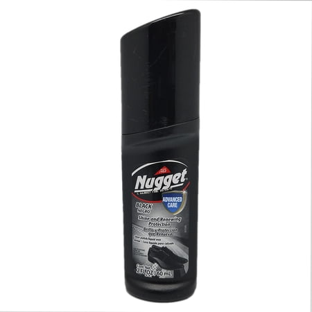 Nugget Liquid Wax Shoe Polish. Sprayable. Shine and Protection. Special Oil for Leather. Black 2 Fl Oz / 60 ml.