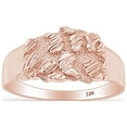 thumbnail image 1 of AFFY Nugget Style Men's Promise Ring In 10K Solid Rose Gold 9.50 MM Wide Ring Size-13.5, 1 of 6