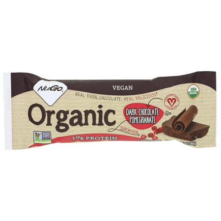 Nugo Nutrition Bar - Organic Dark Chocolate Pomegranate - 50 Grm