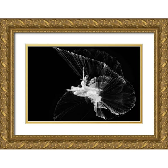 Nugraha, Handi 18x13 Gold Ornate Wood Framed with Double Matting Museum Art Print Titled - Come...Let Dance