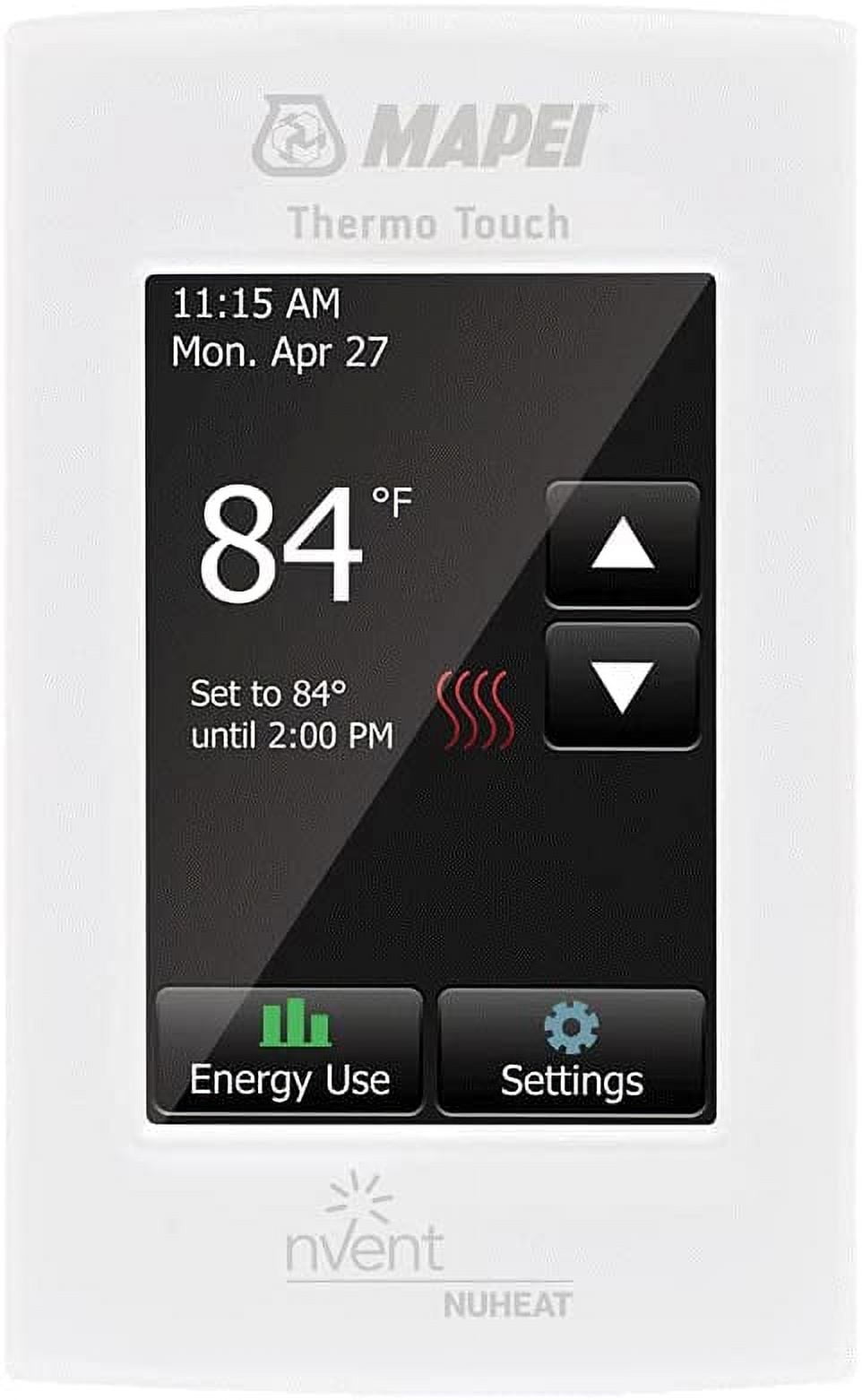 White Programmable Dual-Voltage Touchscreen Thermostat