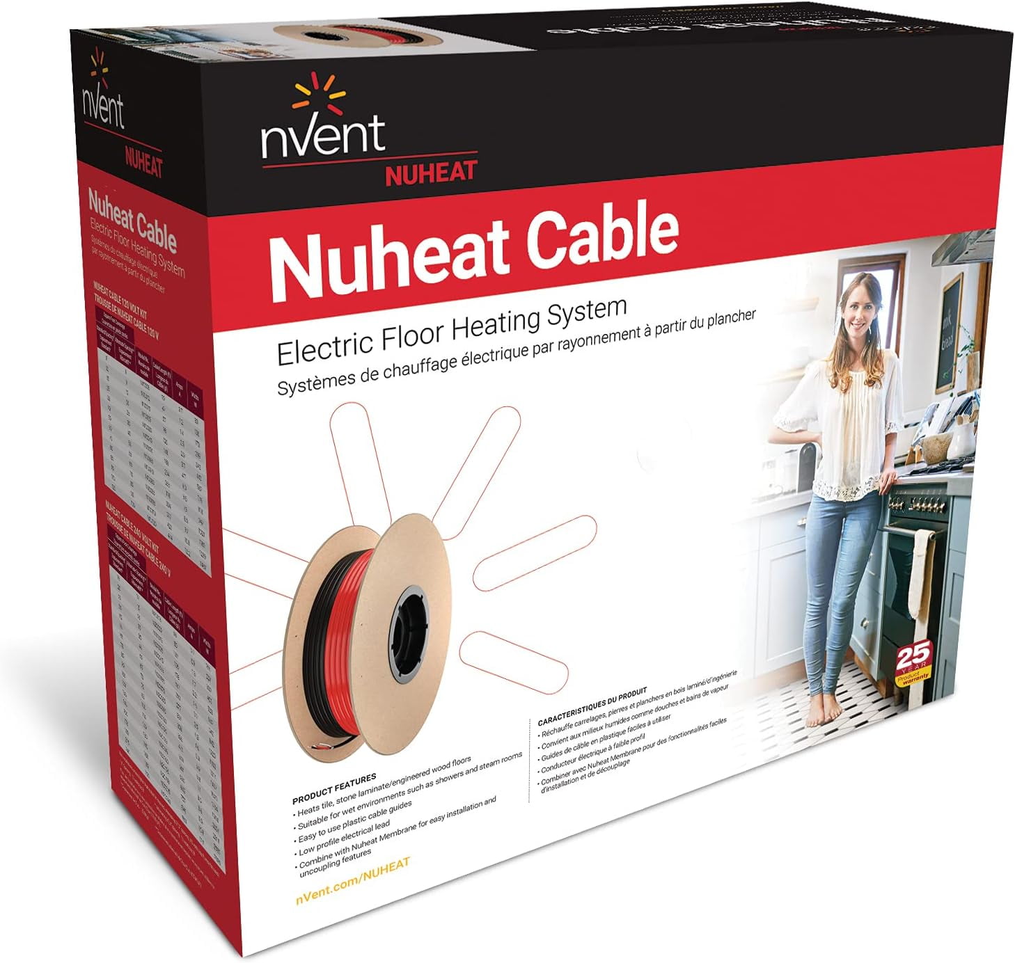 Nuheat Electric Floor Heat Cable Warming Floors 120V / 240V All Sizes