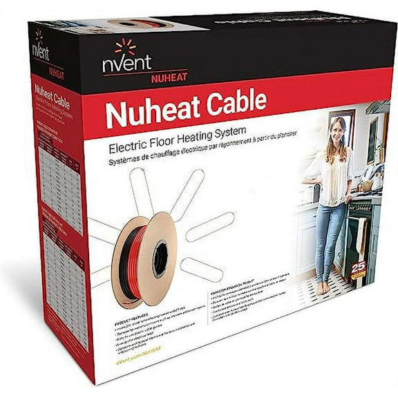 Nuheat cable, 240 V, 190 sq. ft., 9.6 Amps. Cable length 757'