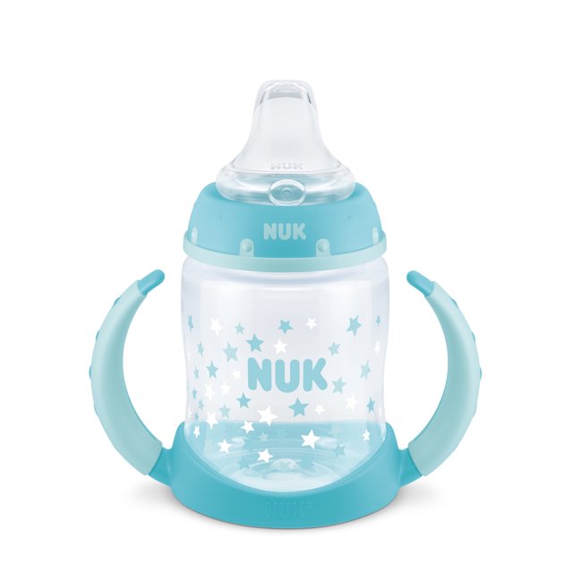 Nuk Learner Cup Baby Bottle, Baby Blue (2 pack) (Bundle)