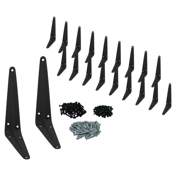 Nuk3y 5"x 6" L Shape Heavy Duty Shelf Bracket with Screws, 20 Pack