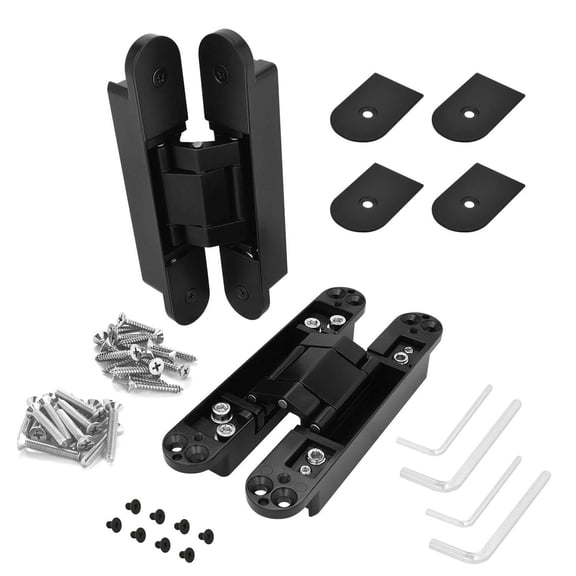 Nuk3y 6 Inch Concealed Door Hinges 180 Degree Swing 3 Way Adjustable