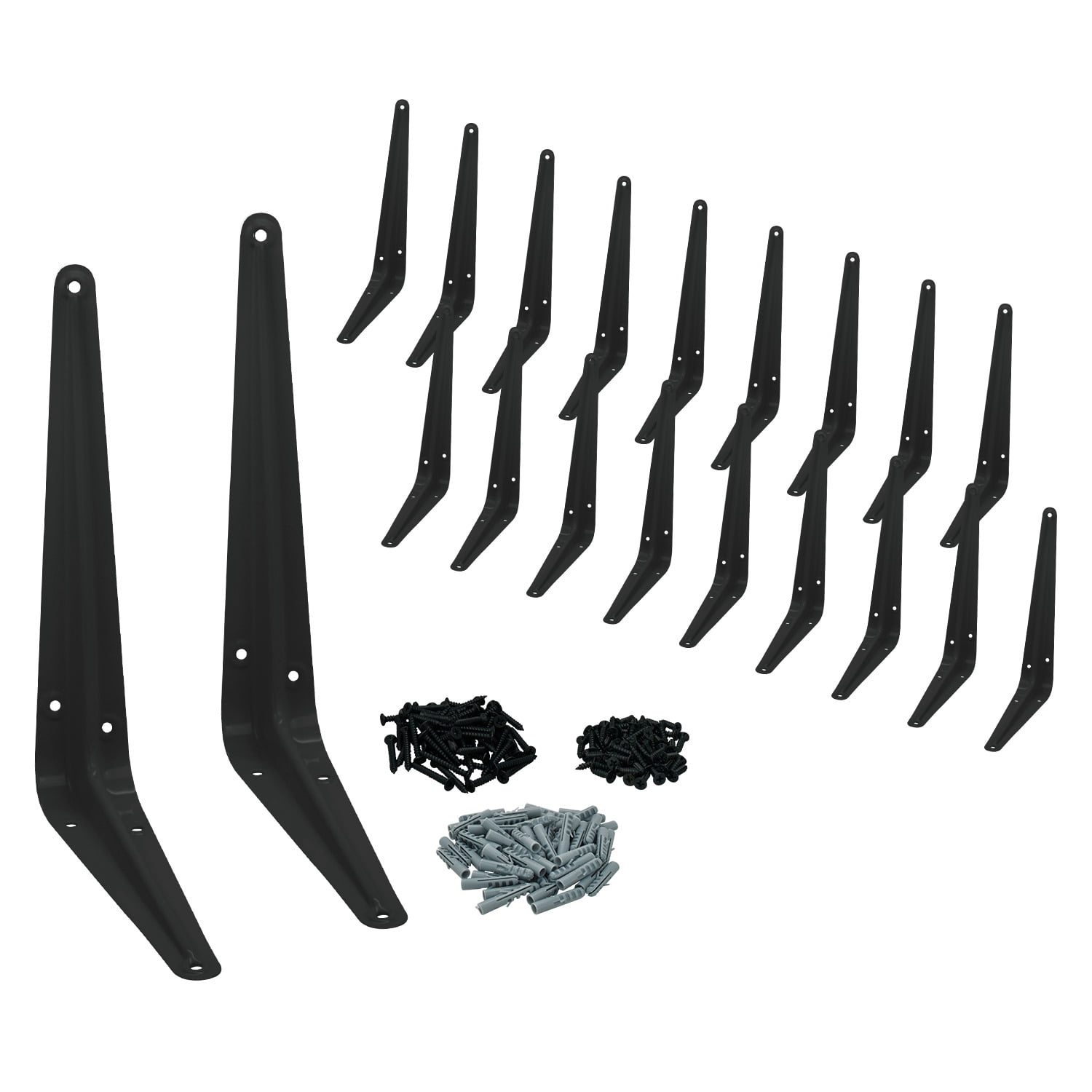 Nuk3y 6" x 8" L Shape Heavy Duty Shelf Bracket with Screws, 20 Pack