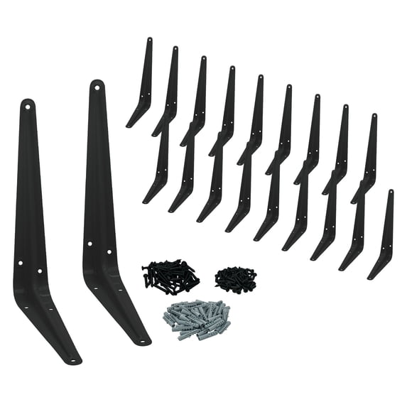 Nuk3y 6" x 8" L Shape Heavy Duty Shelf Bracket with Screws, 20 Pack