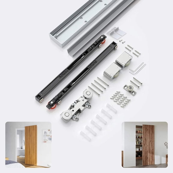 Nuk3y Concealed Sliding Door Hardware with Soft Close