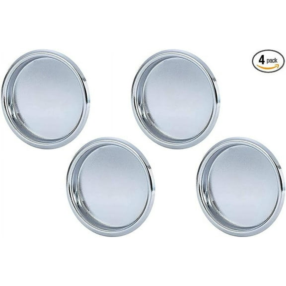 Nuk3y Easy Snap in Closet Door Finger Pull, 2-1/8", 4-Pack (Chrome)