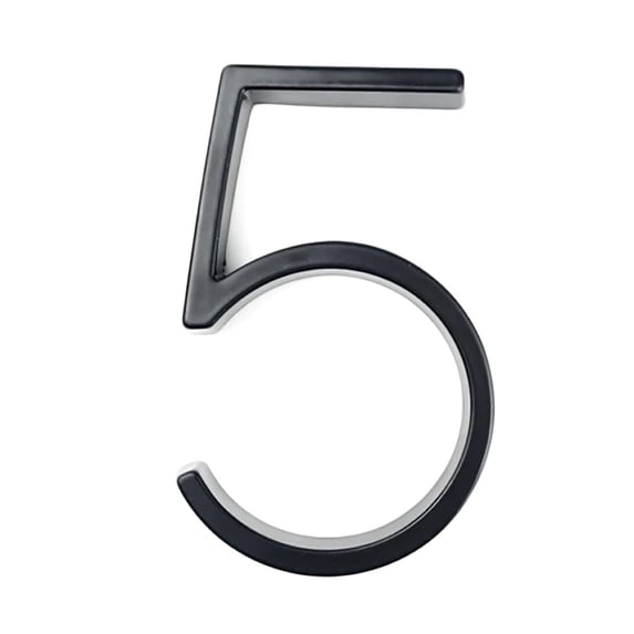 Nuk3y Modern 5" Floating House Number