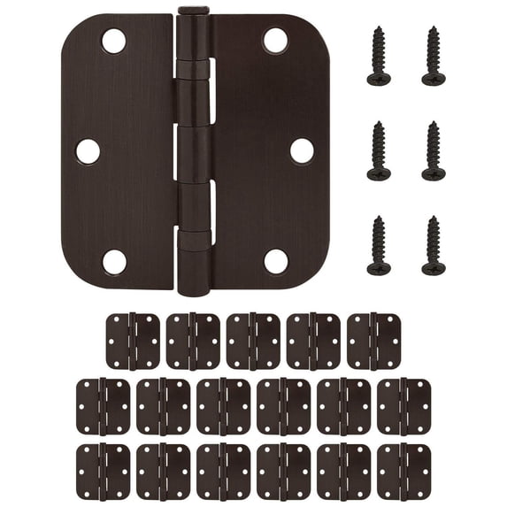 Nuk3y Residential 3 1/2" x 3 1/2" Ball Bearing Door Hinge 5/8 Radius