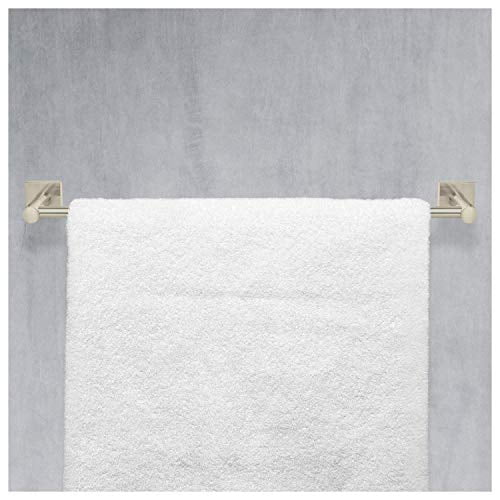 G3C7851LNuk3y Senna Modern Square 4 Piece Bathroom Hardware Towel bar Accessory Set (18"" Set, Satin Nickel)