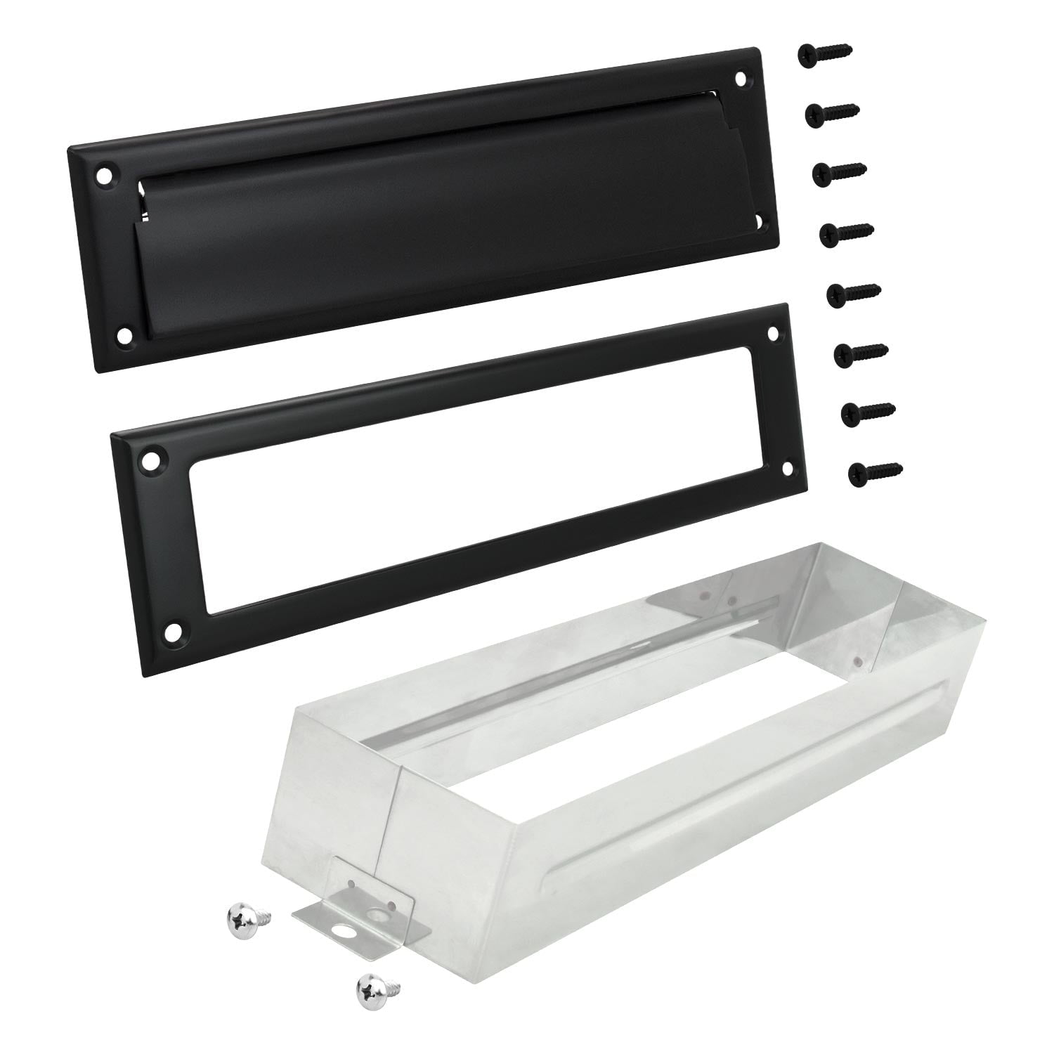 Nuk3y Solid Brass Mail Slot with Sleeve 13" x 3.625"