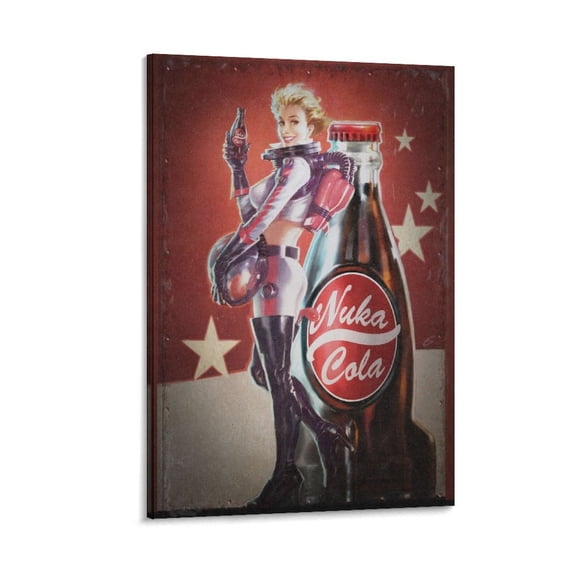 Nuka Cola Girl Art Print Canvas Art Poster and Wall Art Picture Print Modern Family bedroom Decor Posters 12x18inch(30x45cm)