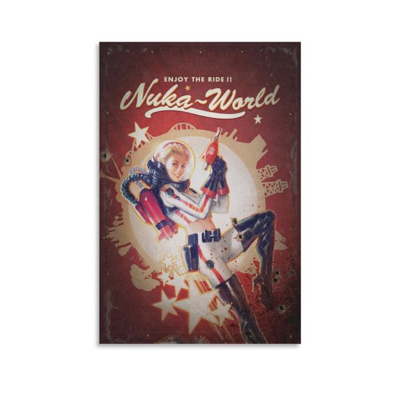 Nuka Cola Poster Girl Picture Print Wall Art Poster Painting Canvas Posters Artworks Gift Room Aesthetic 16x24inch(40x60cm)