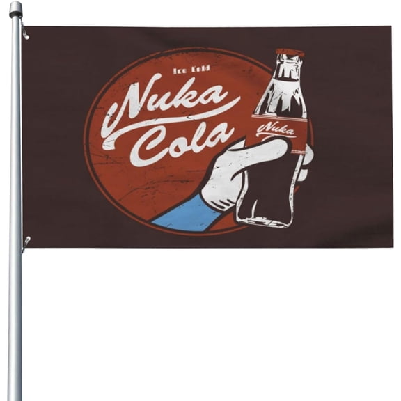 Nuka Drink Cola Flag 3x5 Ft Garden Yard House Flags Decorative Banner, Indoor Outdoor Party Home Decor