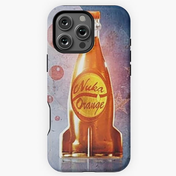 Nuka Orange Retro Ad Fallout Design Phone Case for iPhone 16 15 14 13 12 11 Pro Max