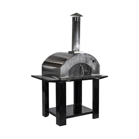 Nuke - Pizzero Outdoor Charcoal Grill Wood-Fired Pizza Oven - Metallic